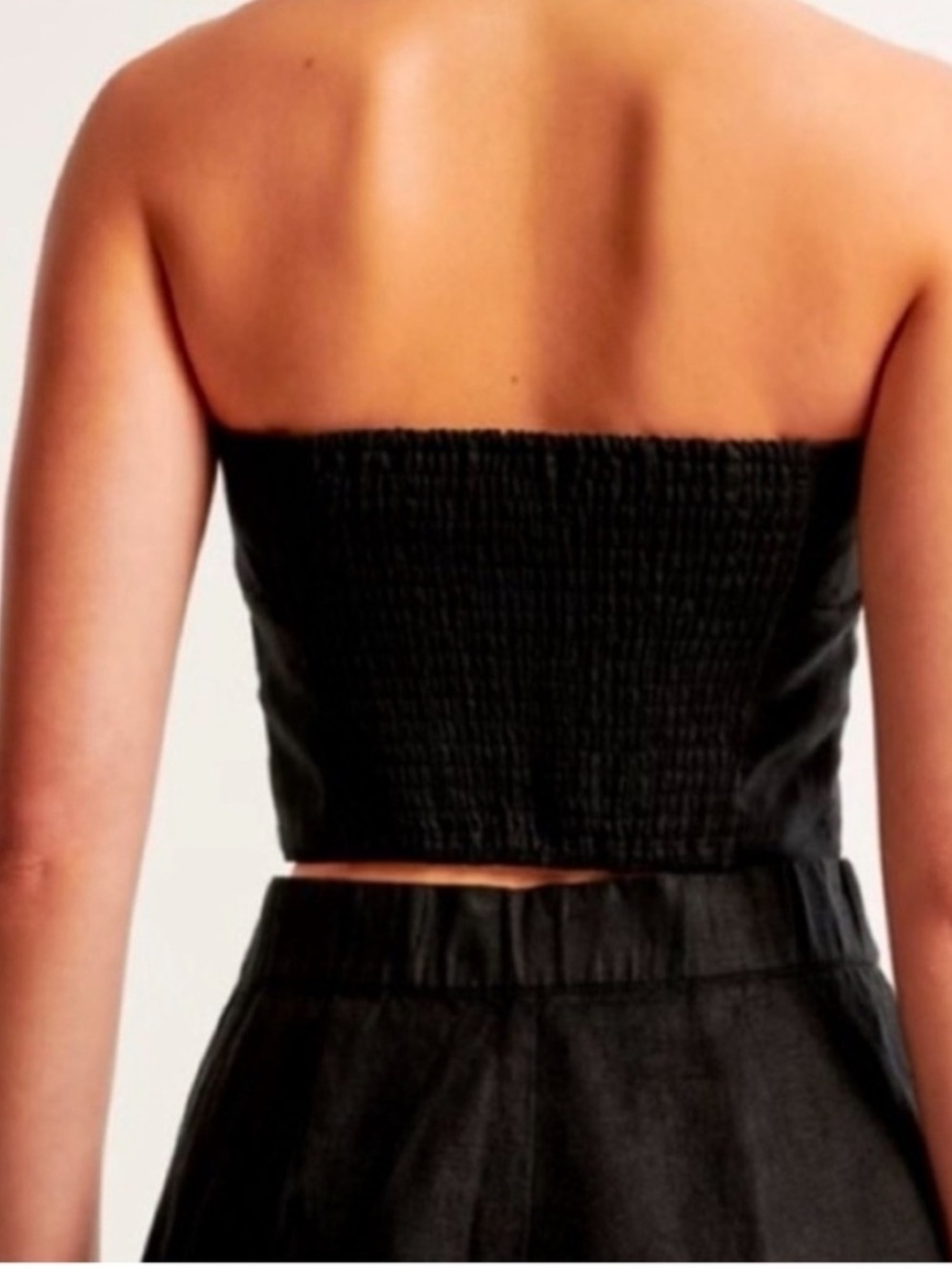 Abercrombie & Fitch Linen-Blend Black Outfit Sz-S - Picture 5 of 16